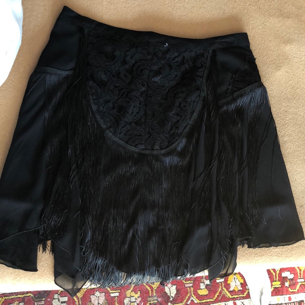 Free people fringe skirt